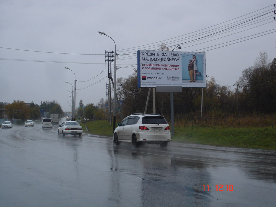 Фотография рекламного носителя, тип: Билборд 3x6, адрес: Промышленная ул. Х Луговая ул., поз.1, Хабаровск, Хабаровский край, Россия. Сторона А №482497