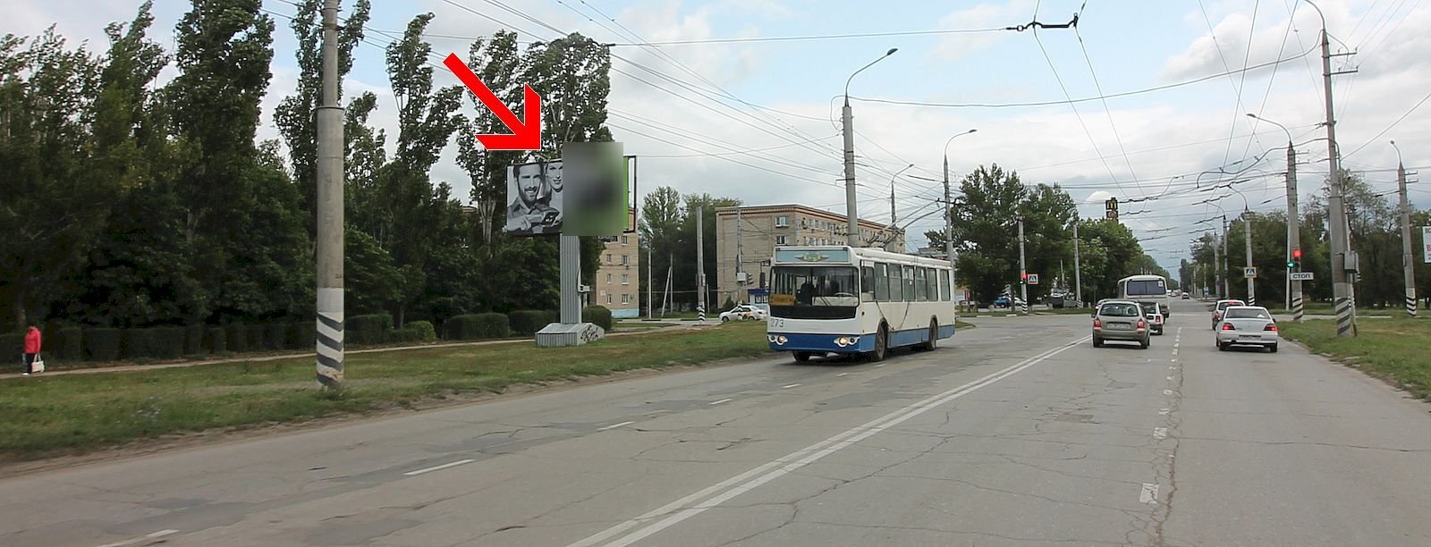 Фотография рекламного носителя, тип: Билборд 3x6, адрес: Королева ш. Х Мал.Вокзальная ул. Х Леонова наб., со стороны Городского парка, Балаково, Саратовская область, Россия. Сторона B №1051380