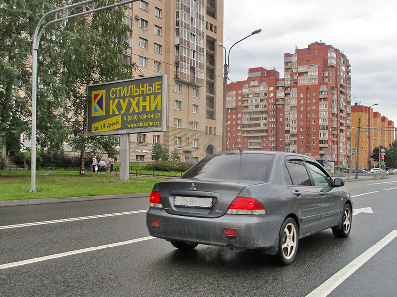 Фотография рекламного носителя, тип: Билборд 3x6, адрес: Яхтенная ул., д.6, корп.1, Санкт-Петербург, Россия. Сторона В №639167