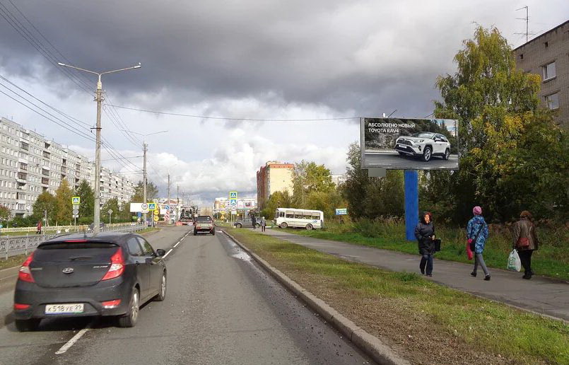 Фотография рекламного носителя, тип: Билборд 3x6, адрес: Галушина ул., д.6, Архангельск, Архангельская область, Россия. Сторона А №819693