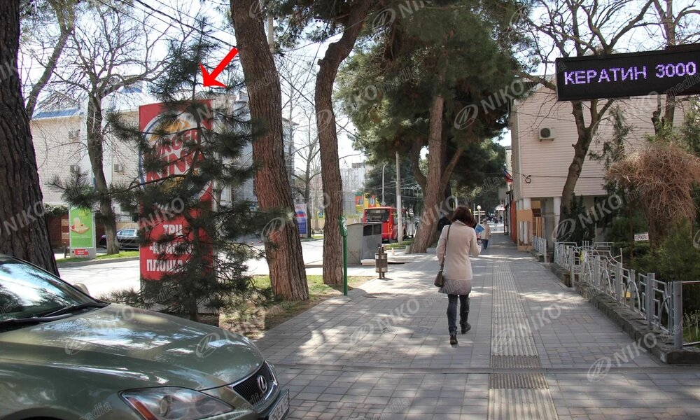 Фотография рекламного носителя, тип: Пиллар 3x1.4, адрес: Крымская ул., д.127, Анапа, Краснодарский край, Россия. Сторона Б №784994