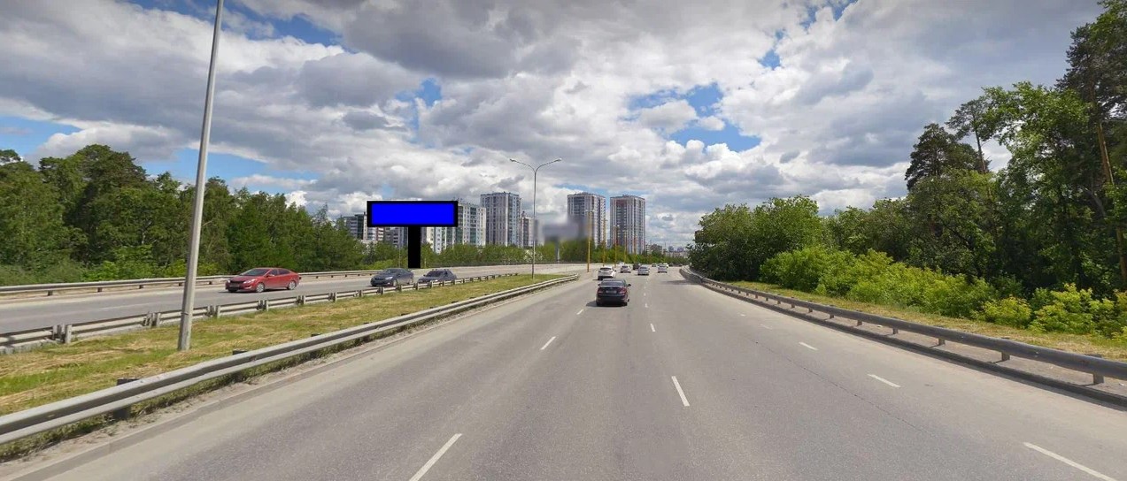 Фотография рекламного носителя, тип: Суперсайт 5x15, адрес: Объездная дорога а/д X 8 Марта ул., д.197, Екатеринбург, Свердловская область, Россия. Сторона B1-B10 №1325533