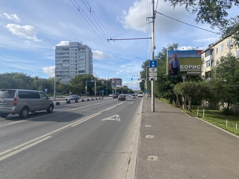 Фотография рекламного носителя, тип: Нестандартный билборд, адрес: Тотмина ул., д.20, Красноярск, Красноярский край, Россия. Сторона А №779960