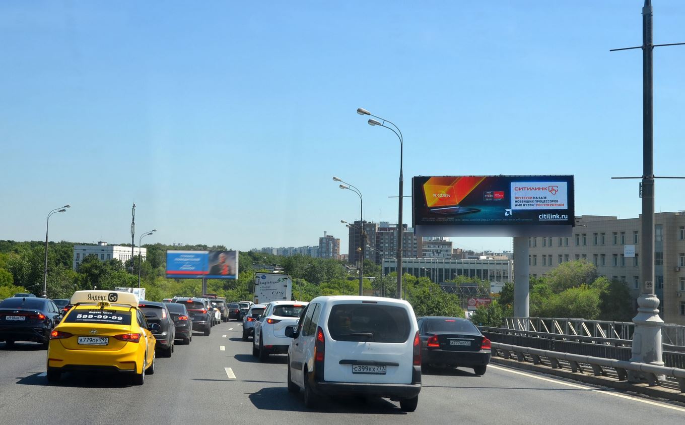 Фотография рекламного носителя, тип: Суперсайт 5x15, адрес: ТТК, 80м до X Сокольнический вал ул., Москва, Россия. Сторона Ah1-Аh4 №882801