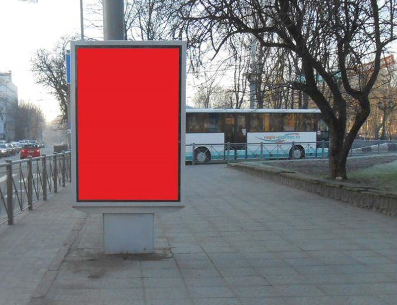 Фотография рекламного носителя, тип: Ситиформат 1.8x1.2, адрес: Гвардейский пр-т., Янтарьэнерго, поз.2, Калининград, Калининградская область, Россия. Сторона A №826150