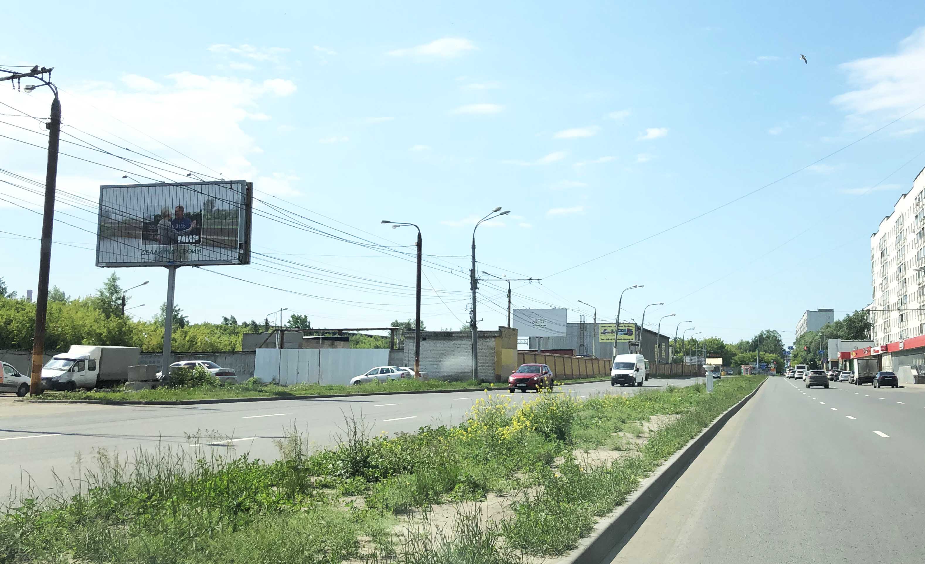 Фотография рекламного носителя, тип: Билборд 3x6, адрес: Переходникова ул., д.29, н-в автосалона Автоклаус, Нижний Новгород, Нижегородская область, Россия. Сторона Б1-Б3 №680510