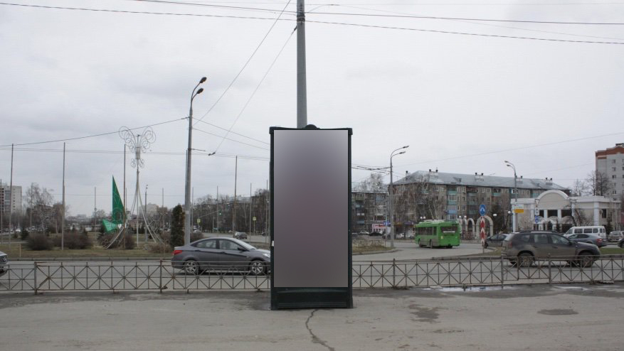 Фотография рекламного носителя, тип: Пиллар 3x1.4, адрес: Горьковское ш., д.4, Казань, Республика Татарстан, Россия. Сторона C №686126