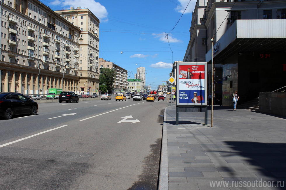 Фотография рекламного носителя, тип: Ситиформат 1.8x1.2, адрес: Краснопрудная ул., д.18, Москва, Россия. Сторона A1-A5 №435920