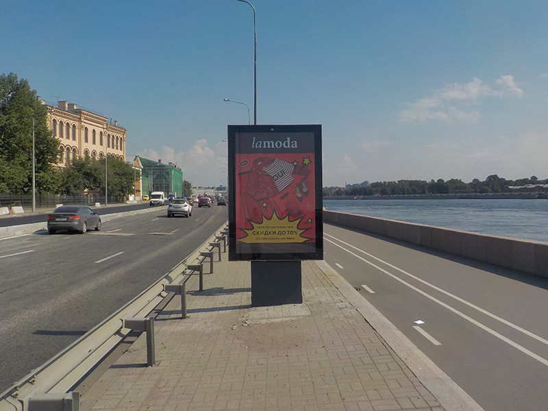 Фотография рекламного носителя, тип: Ситиформат 1.8x1.2, адрес: Арсенальная наб., д.5, Санкт-Петербург, Россия. Сторона A №635464