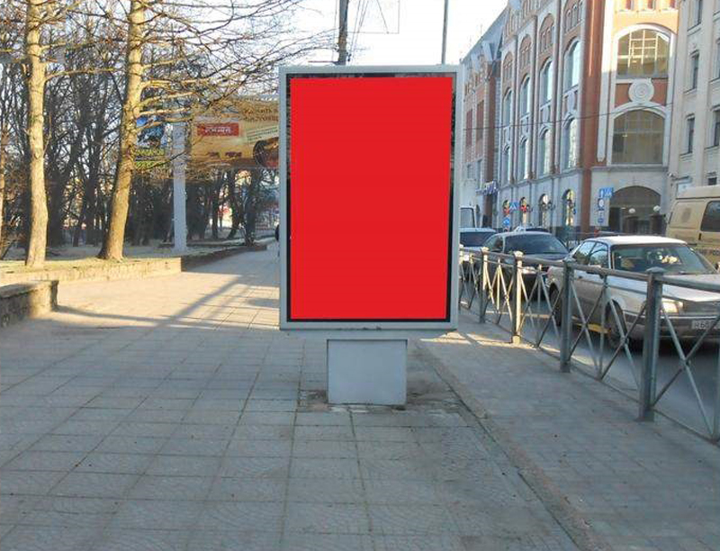 Фотография рекламного носителя, тип: Ситиформат 1.8x1.2, адрес: Гвардейский пр-т., Янтарьэнерго, поз.2, Калининград, Калининградская область, Россия. Сторона B №826151