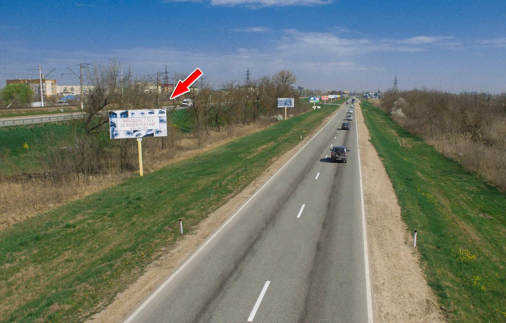 Фотография рекламного носителя, тип: Билборд 3x6, адрес: Краснодар-Новороссийск а/д, 18 334м, Краснодар, Краснодарский край, Россия. Сторона А №477992