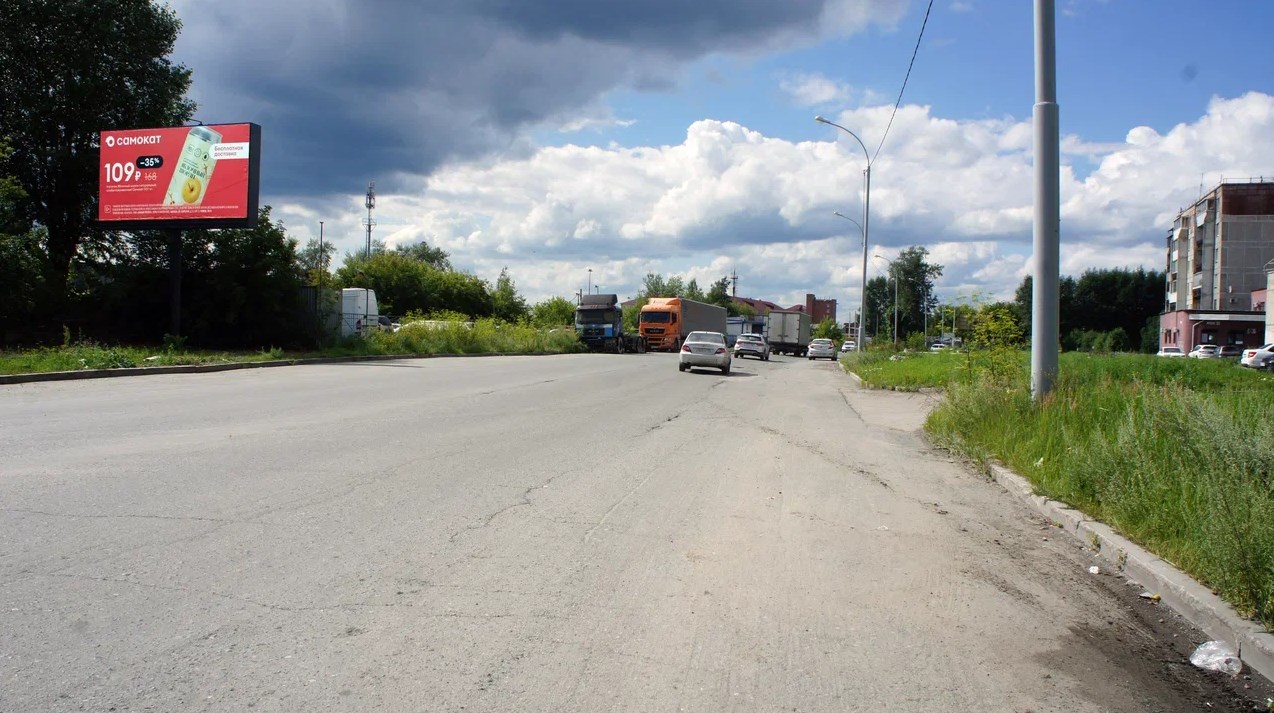 Фотография рекламного носителя, тип: Билборд 3x6, адрес: Миномётчиков ул.29, корп.5 Х Ватутина ул., Екатеринбург, Свердловская область, Россия. Сторона B №1323564