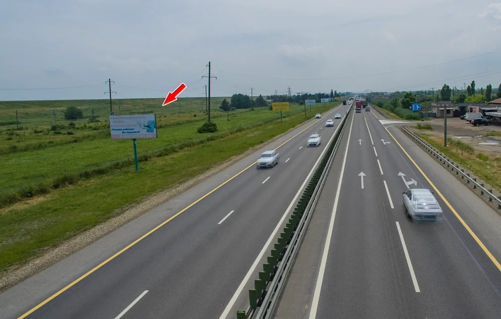 Фотография рекламного носителя, тип: Билборд 3x6, адрес: М-4 Дон а/д, 1349 450м, Краснодар, Краснодарский край, Россия. Сторона Б №602526