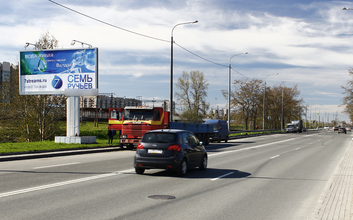 Фотография рекламного носителя, тип: Билборд 3x6, адрес: Белградская ул., д.40, корп.1, Санкт-Петербург, Россия. Сторона B №649394