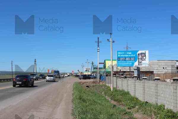 Фотография рекламного носителя, тип: Билборд 3x6, адрес: Калинина ул., Мясокомбинат, поз.2, Красноярск, Красноярский край, Россия. Сторона A №588652