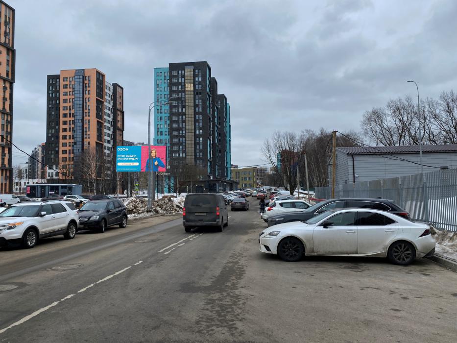 Фотография рекламного носителя, тип: Билборд 3x6, адрес: Коммунарка пос., Эдварда Грига ул., возле д.6 корп.1 по Скандинавскому б-р., Москва, Россия. Сторона B №956708