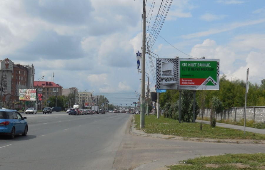 Фотография рекламного носителя, тип: Билборд 3x6, адрес: Масленникова ул. X Учебная ул., Омск, Омская область, Россия. Сторона А №1010153