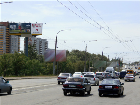 Фотография рекламного носителя, тип: Суперсайт 4x12, адрес: Лукашевича ул. Х Степанца ул., Омск, Омская область, Россия. Сторона B №382235