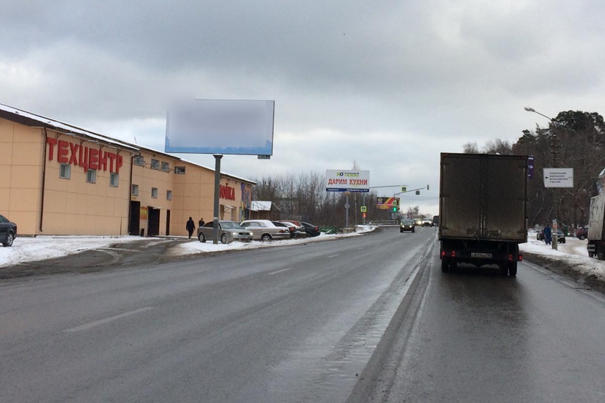 Фотография рекламного носителя, тип: Билборд 3x6, адрес: Быковское ш., уч.55/2, Люберцы, Московская область, Россия. Сторона B №722845