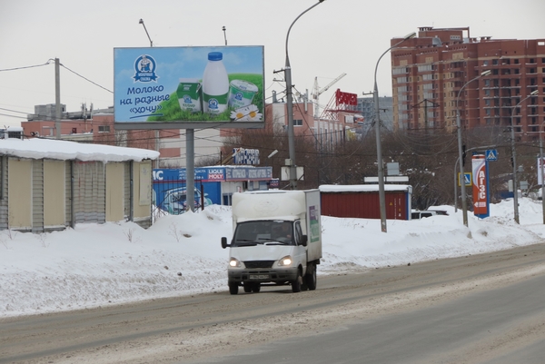 Фотография рекламного носителя, тип: Билборд 3x6, адрес: Гусинобродское ш., д.62, Новосибирск, Новосибирская область, Россия. Сторона Б1 №1060656