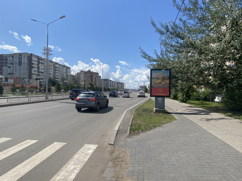 Фотография рекламного носителя, тип: Ситиформат 1.8x1.2, адрес: Молокова ул., д.40, Красноярск, Красноярский край, Россия. Сторона А №848301