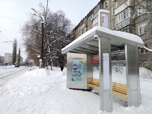 Фотография рекламного носителя, тип: Остановка, адрес: Адмирала Васюнина ул., ост. Бориса Корнилова ул., поз.2, Нижний Новгород, Нижегородская область, Россия. Сторона A1-А10 №871914
