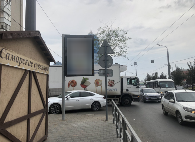 Фотография рекламного носителя, тип: Панель-кронштейн, адрес: Спортивная ул., д.3А, поз.2, Самара, Самарская область, Россия. Сторона В №1080890