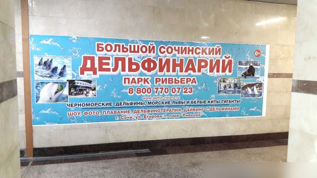 Фотография рекламного носителя, тип: Постер/баннер, адрес: ЖД вокзал «Сочи», Горького ул., д.56, Сочи, Краснодарский край, Россия. Сторона/вариант А №991274