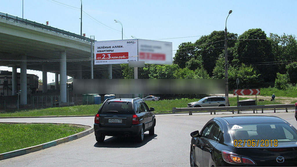 Фотография рекламного носителя, тип: Билборд 3x6, адрес: Победы ул., выезд из тоннеля в сторону Школьная ул., Видное, Московская область, Россия. Сторона А №642256
