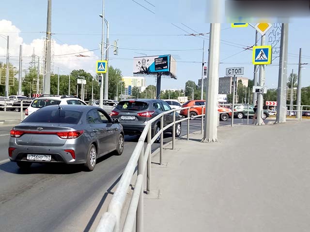 Фотография рекламного носителя, тип: Суперсайт 5x15, адрес: Московское ш. Х Луначарского, ул., Самара, Самарская область, Россия. Сторона Bh1-Bh8 №833226