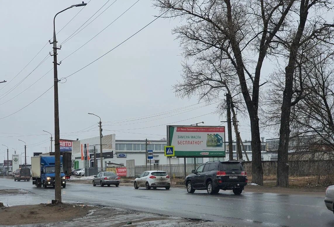 Фотография рекламного носителя, тип: Билборд 3x6, адрес: Л.Поземского ул., д.111, Псков, Псковская область, Россия. Сторона A №1088055