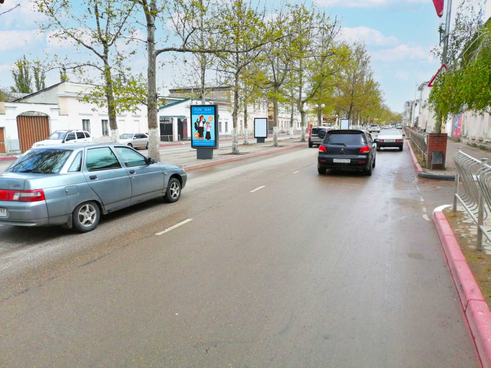 Фотография рекламного носителя, тип: Ситиформат 1.8x1.2, адрес: Пирогова ул., д.4, поз.1, Керчь, Республика Крым, Россия. Сторона A1 №1046895