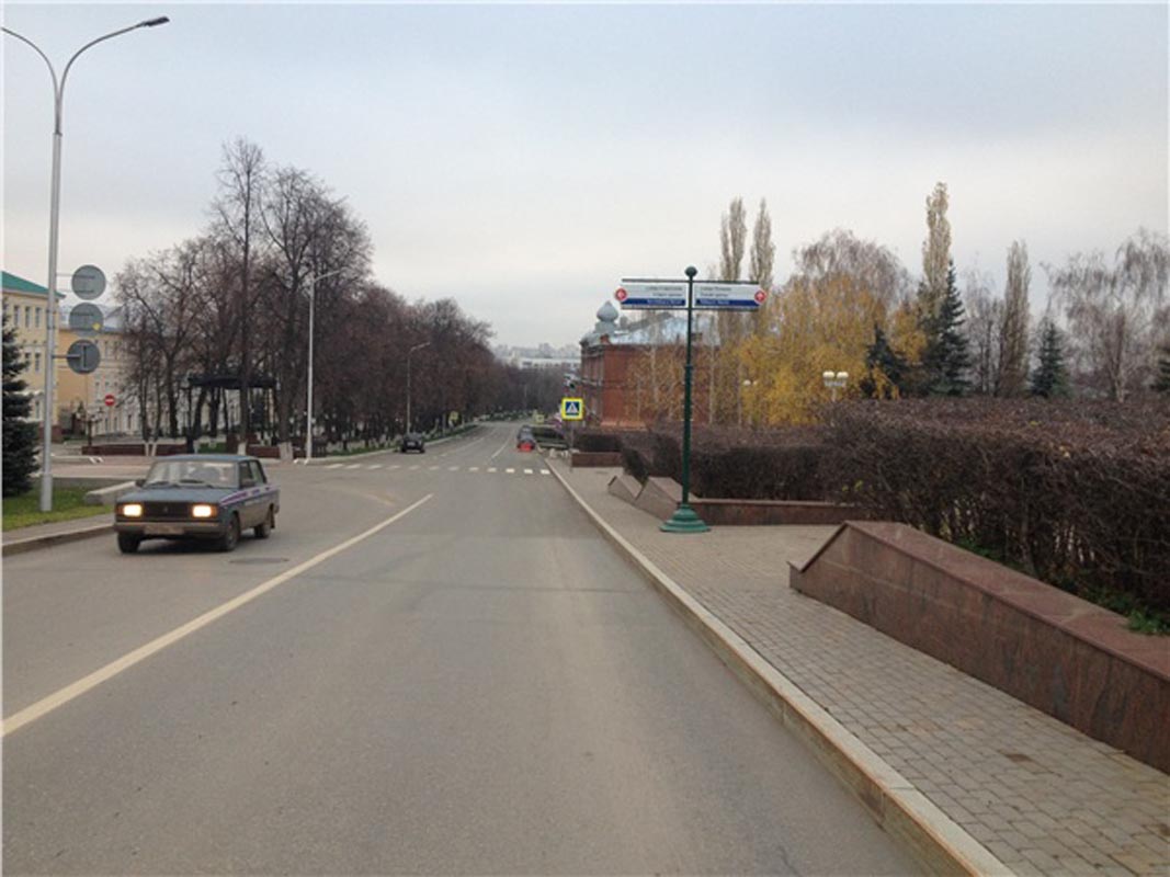 Фотография рекламного носителя, тип: Дорожный указатель, адрес: Тукаева ул., д.46, Уфа, Республика Башкортостан, Россия. Сторона А1 №868408