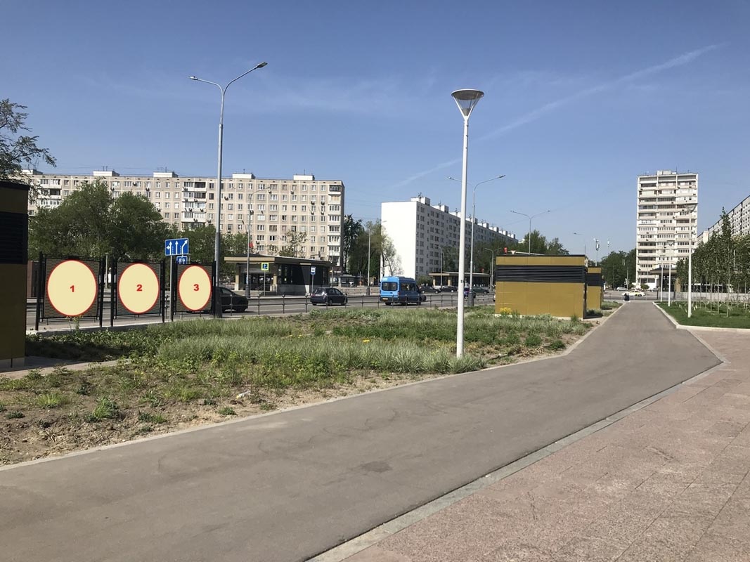 Фотография рекламного носителя, тип: Афиша 1.75x1.8, адрес: Ферганская ул., д.17, стенд 3, Москва, Россия. Сторона А2 №887485