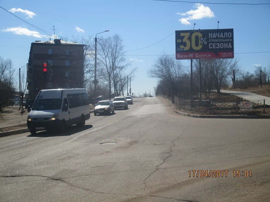 Фотография рекламного носителя, тип: Билборд 3x6, адрес: Октябрьская ул. Х Комсомольская ул., Улан-Удэ, Республика Бурятия, Россия. Сторона А №697292