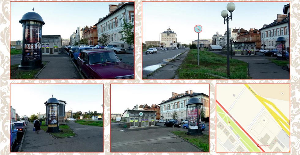 Фотография рекламного носителя, тип: Пиллар 3x1.4, адрес: Петербургская ул., д.80, Казань, Республика Татарстан, Россия. Сторона А1 №1021834