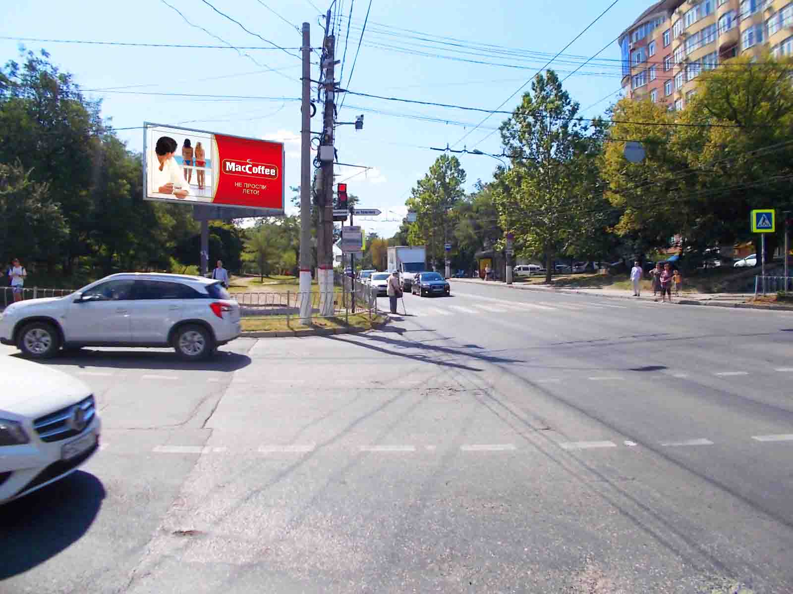 Фотография рекламного носителя, тип: Билборд 3x6, адрес: Киевская ул., д.113 Х Троллейбусная ул., Симферополь, Республика Крым, Россия. Сторона B1-B3 №799560