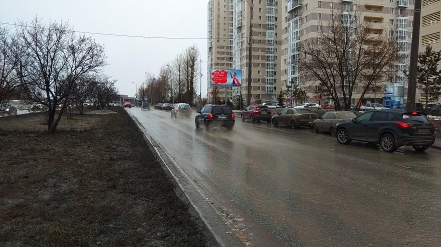 Фотография рекламного носителя, тип: Билборд 3x6, адрес: Аграрная ул., между д.61Г и д.61Б, корп.2 по ул.Космонавтов, Казань, Республика Татарстан, Россия. Сторона А №674792