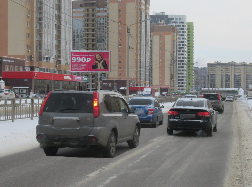 Фотография рекламного носителя, тип: Билборд 3x6, адрес: Шишкова ул., 250м до Московского пр-т., Воронеж, Воронежская область, Россия. Сторона Б1-Б3 №596204