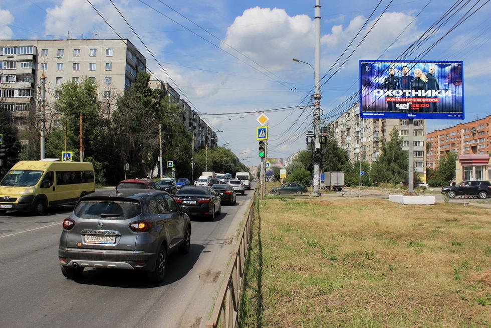Фотография рекламного носителя, тип: Билборд 3x6, адрес: Канищево пос., Интернациональная ул., д.18 Х Полевая ул., Рязань, Рязанская область, Россия. Сторона A1-A3 №943700