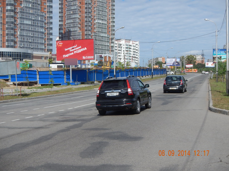 Фотография рекламного носителя, тип: Билборд 3x6, адрес: Слободская ул. Х Шеронова ул., Хабаровск, Хабаровский край, Россия. Сторона Б №482502