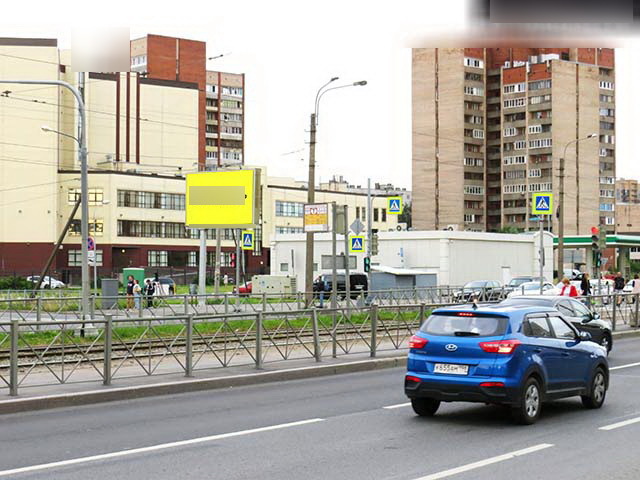 Фотография рекламного носителя, тип: Билборд 3x6, адрес: Дальневосточный пр-т., д.22, корп.1 Х Антонова-Овсеенко ул., Санкт-Петербург, Россия. Сторона Б №770800