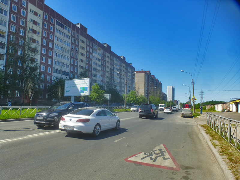 Фотография рекламного носителя, тип: Билборд 3x6, адрес: Камышовая ул., д.28, корп.1, Санкт-Петербург, Россия. Сторона В №639211