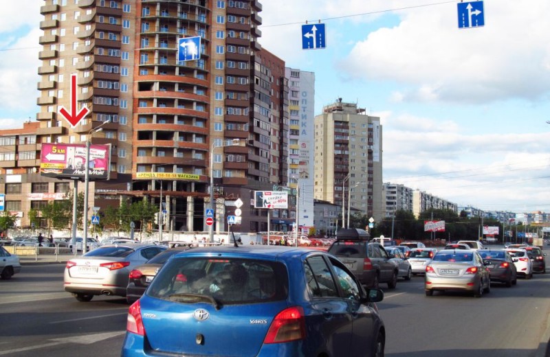 Фотография рекламного носителя, тип: Билборд 3x6, адрес: Братьев Кашириных ул. Х Чичерина ул., Челябинск, Челябинская область, Россия. Сторона B №551214