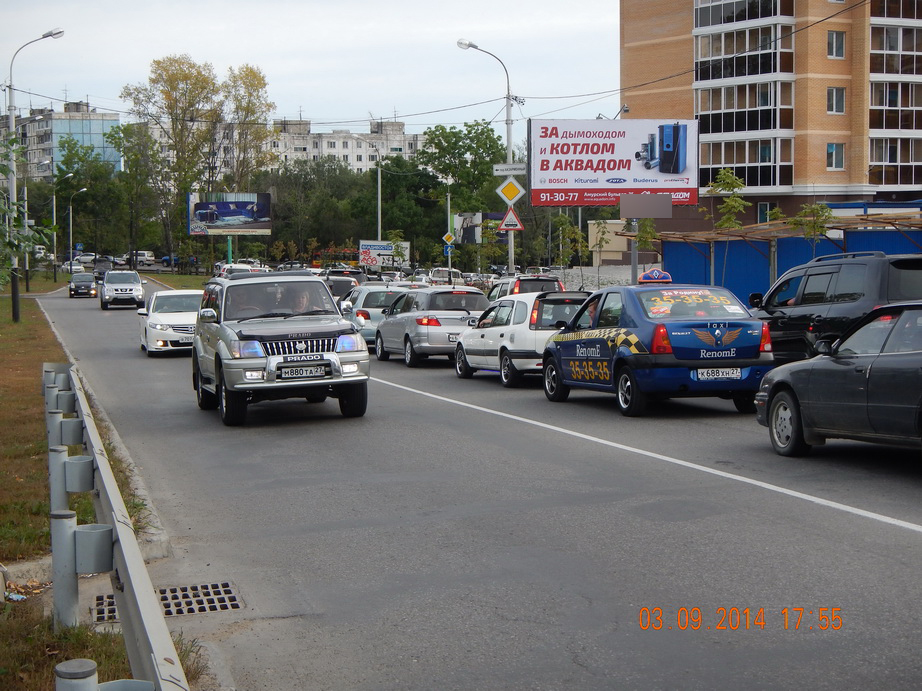Фотография рекламного носителя, тип: Билборд 3x6, адрес: Слободская ул. Х Шеронова ул., Хабаровск, Хабаровский край, Россия. Сторона А №482501