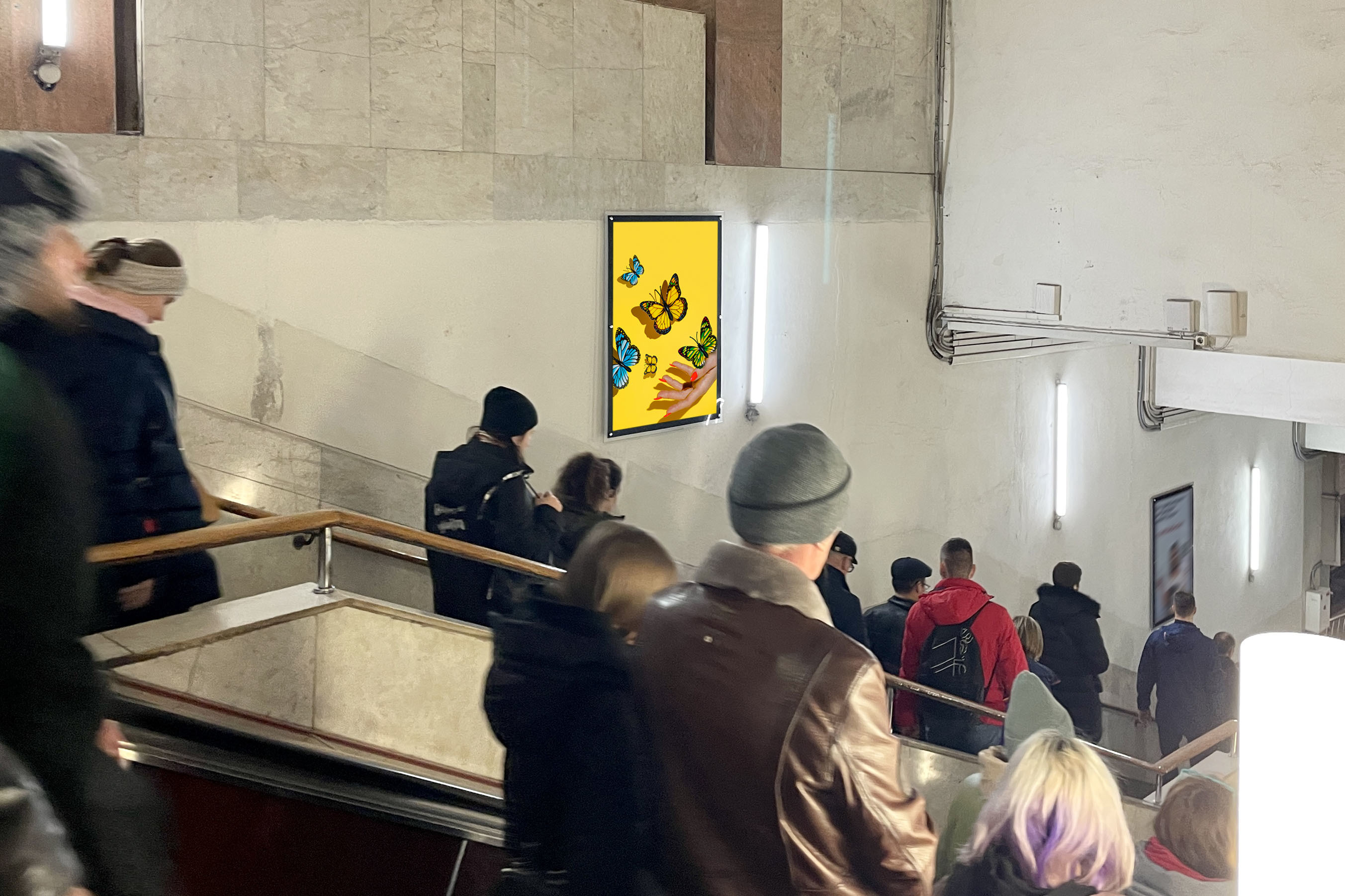 Фотография рекламного носителя, тип: Кристалайт, адрес: Станция метро «Калужская», линия Калужско-Рижская, Москва, Россия. Сторона/вариант №1001787