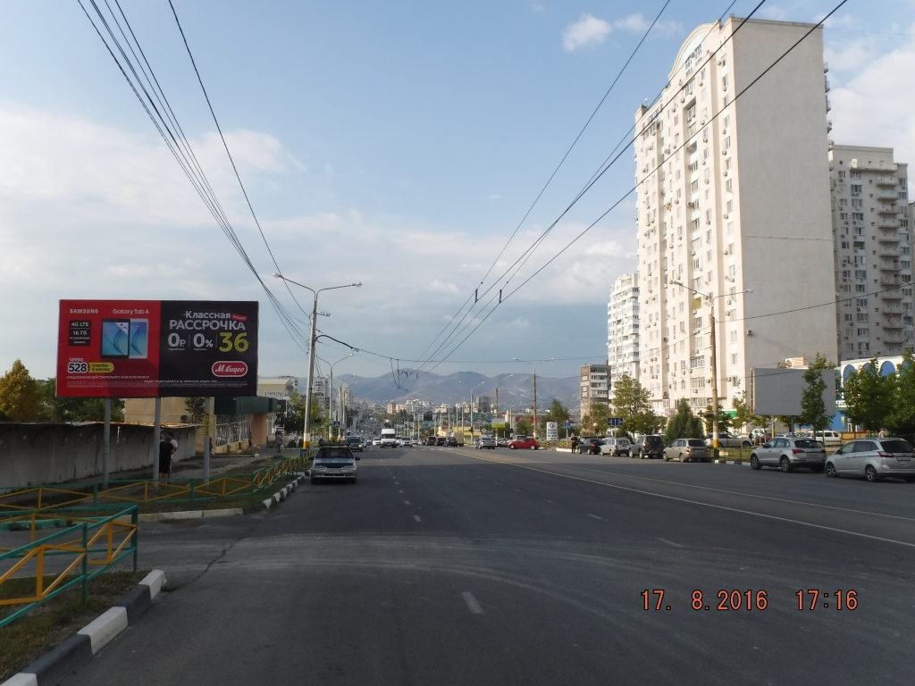 Фотография рекламного носителя, тип: Билборд 3x6, адрес: Дзержинского пр-т., д.213, поз.2, Новороссийск, Краснодарский край, Россия. Сторона Б №639856