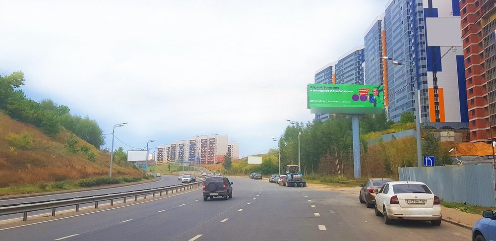 Фотография рекламного носителя, тип: Суперсайт 4x12, адрес: Отрадная ул., д.5а, Казань, Республика Татарстан, Россия. Сторона А1-A10 №658383