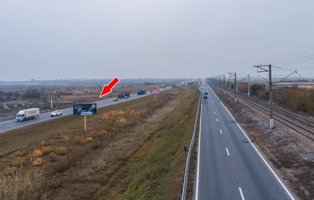 Фотография рекламного носителя, тип: Билборд 3x6, адрес: Краснодар-Новороссийск а/д, 20 742м, Краснодар, Краснодарский край, Россия. Сторона Б №477952