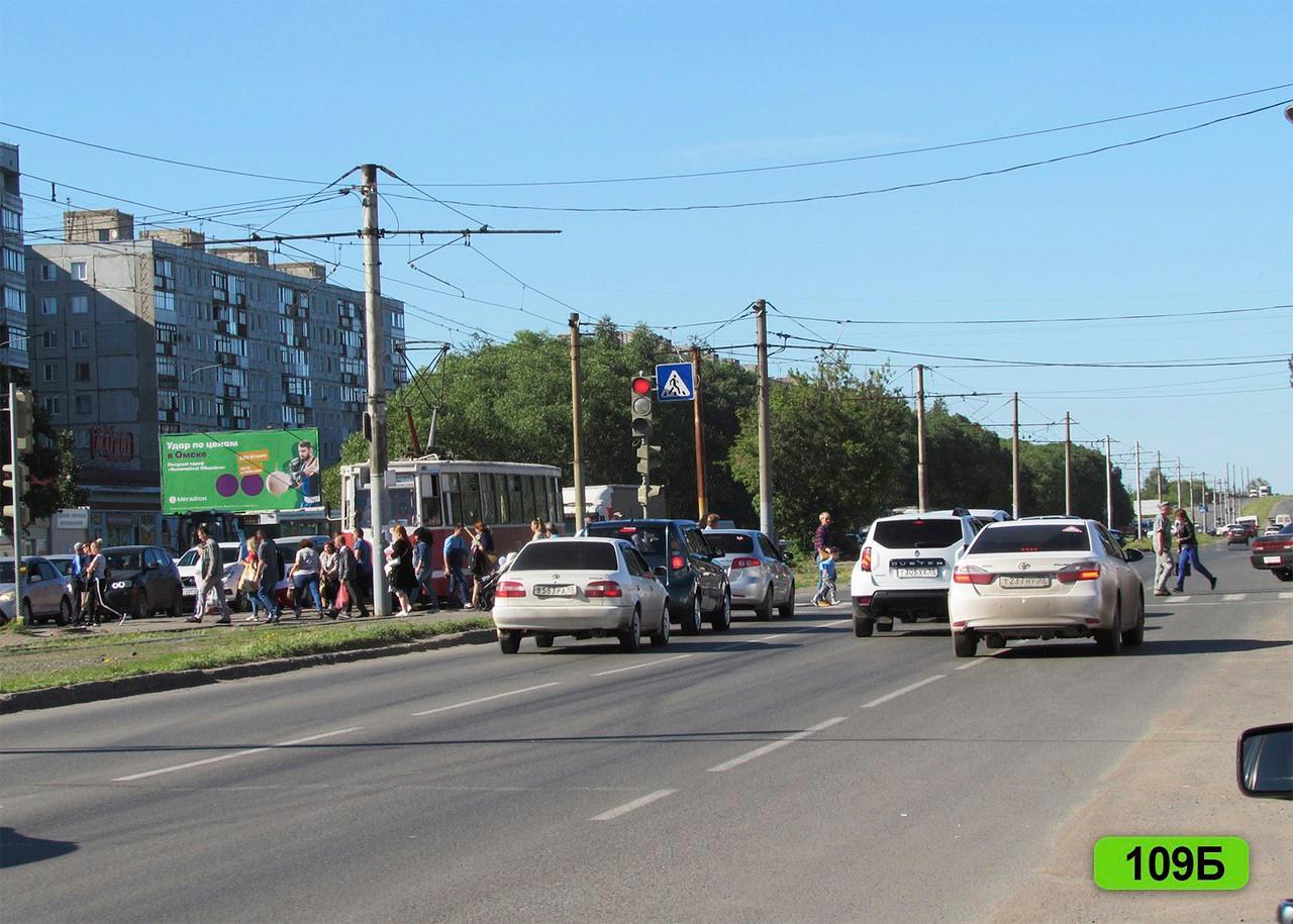 Фотография рекламного носителя, тип: Билборд 3x6, адрес: Заозерная ул., д.24г, Омск, Омская область, Россия. Сторона Б №419396